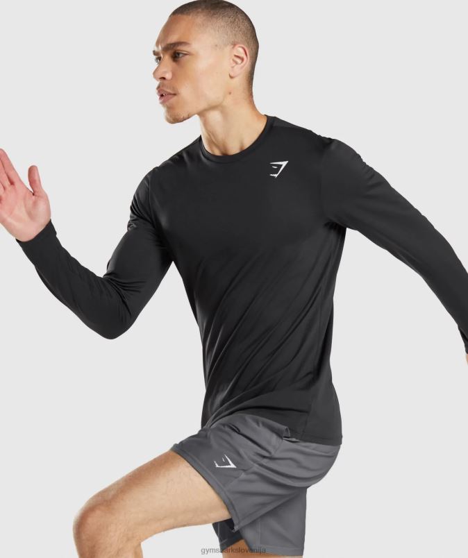 ob prihodu majica z dolgimi rokavi moškiGymshark Črna J00L2619
