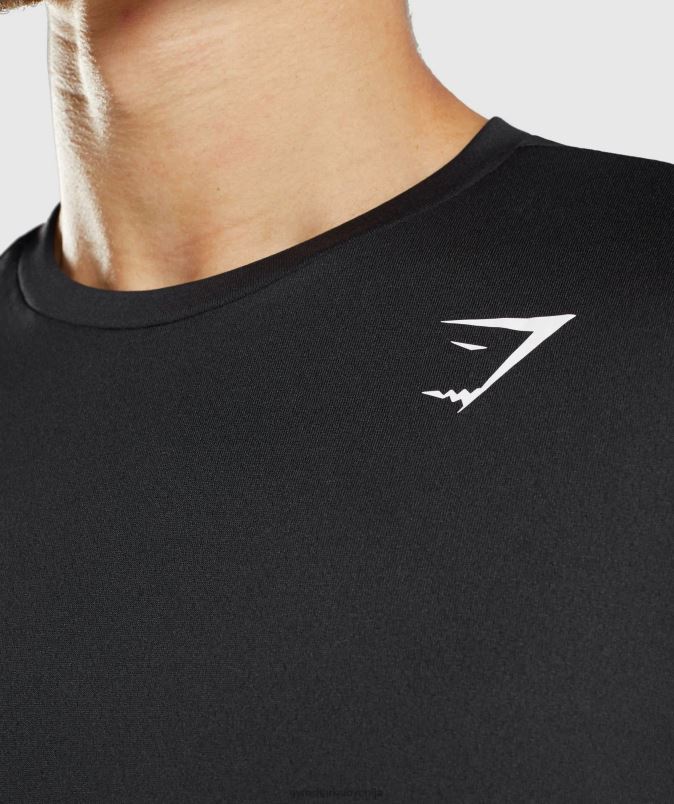 ob prihodu majica z dolgimi rokavi moškiGymshark Črna J00L2619