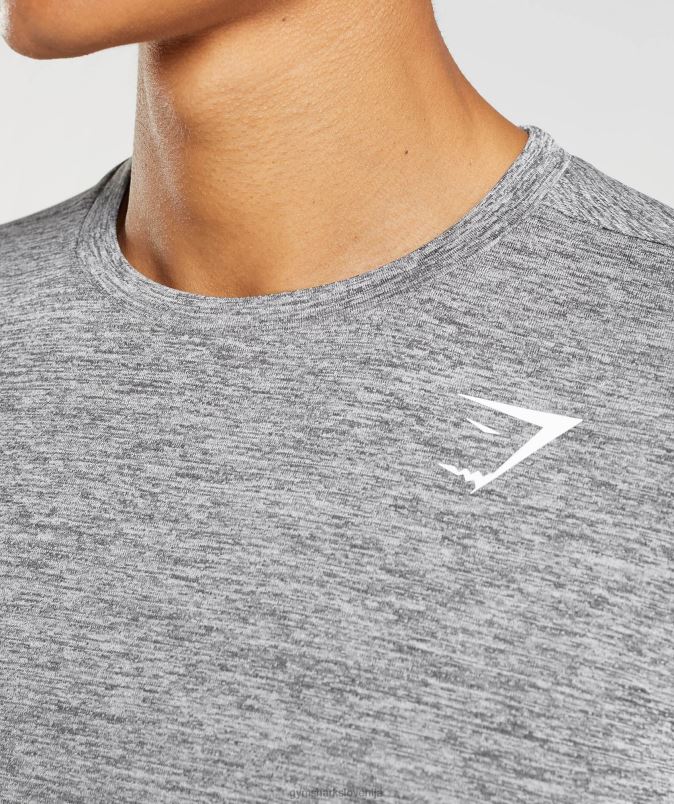 ob prihodu majica z dolgimi rokavi moškiGymshark silhueta siva/svetlo sivi lapor J00L2605