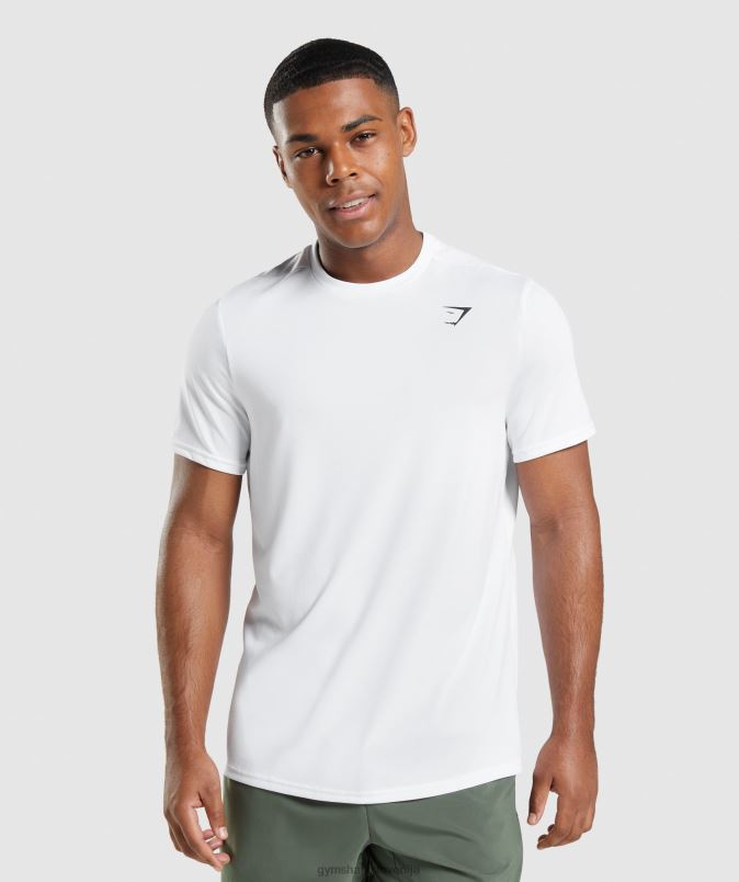 ob prihodu običajna majica s kratkimi rokavi moškiGymshark bela J00L2607