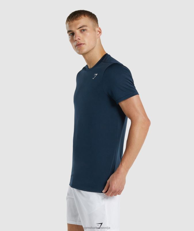 ob prihodu običajna majica s kratkimi rokavi moškiGymshark mornarica J00L2644