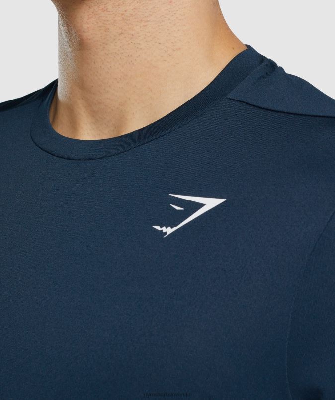 ob prihodu običajna majica s kratkimi rokavi moškiGymshark mornarica J00L2644