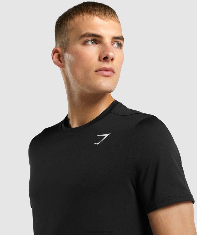 ob prihodu običajna majica s kratkimi rokavi moškiGymshark Črna J00L2654