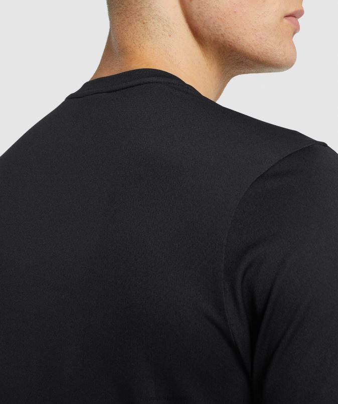 ob prihodu običajna majica s kratkimi rokavi moškiGymshark Črna J00L2654