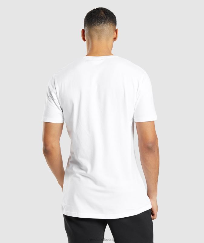 osnovna majica moškiGymshark bela J00L2642