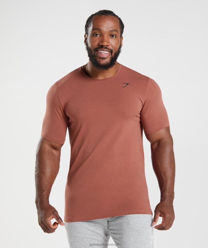 osnovna majica moškiGymshark rožnato rjava J00L2670