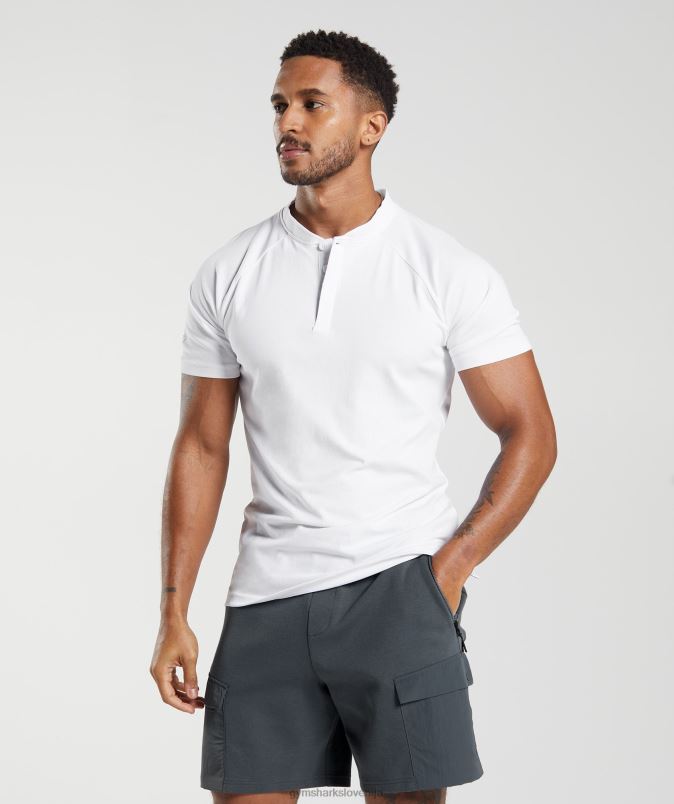 polo majica za prevoz na dan počitka moškiGymshark bela J00L2590
