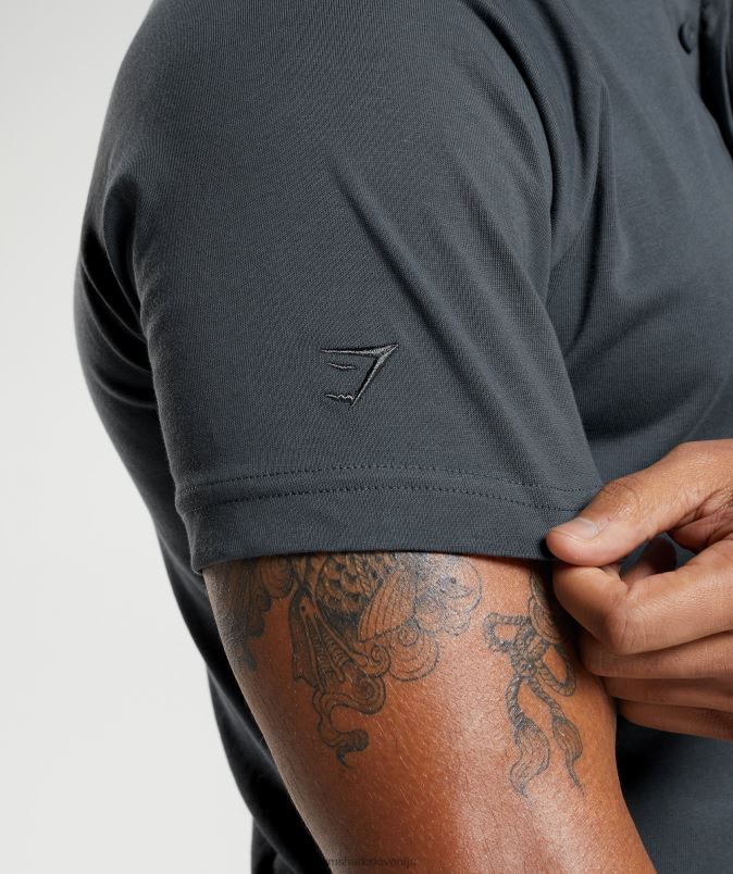 polo majica za prevoz na dan počitka moškiGymshark kozmično siva J00L2768