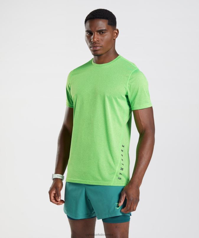 športna majica moškiGymshark fluo apno/črni lapor J00L2704