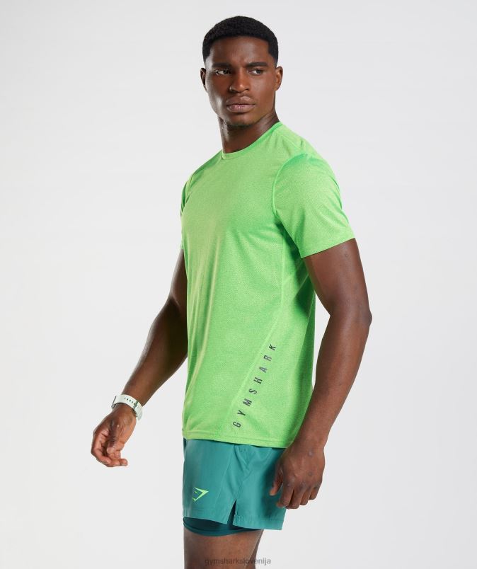 športna majica moškiGymshark fluo apno/črni lapor J00L2704
