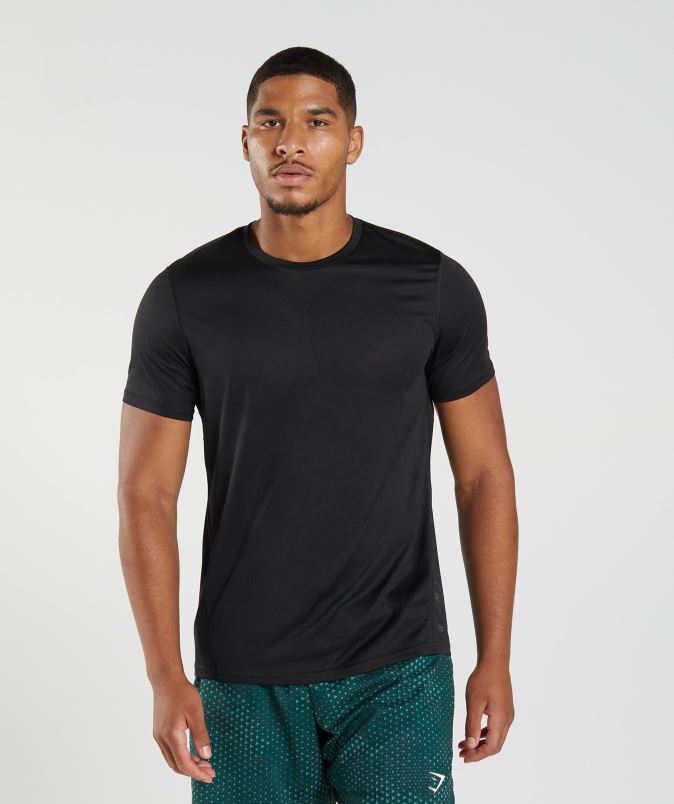 športna majica moškiGymshark črni/črni lapor J00L2583