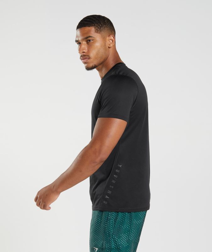 športna majica moškiGymshark črni/črni lapor J00L2583