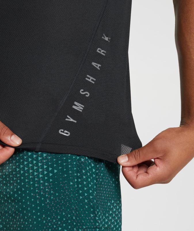 športna majica moškiGymshark črni/črni lapor J00L2583