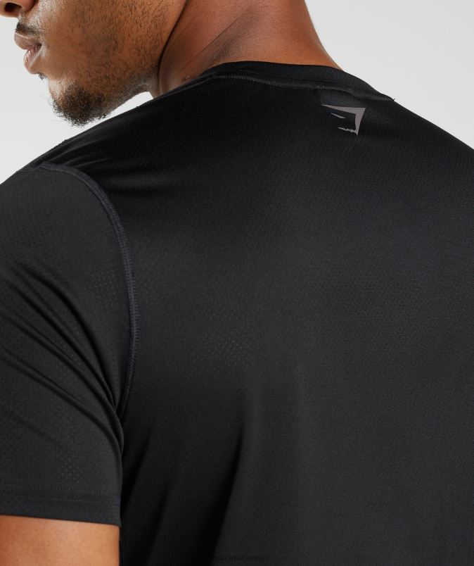 športna majica moškiGymshark črni/črni lapor J00L2583