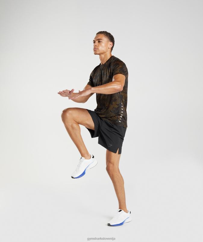 športna majica moškiGymshark rumeni tisk kurkume J00L2692