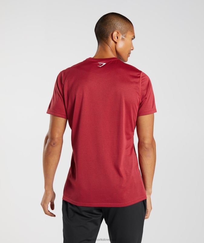 športna majica moškiGymshark salsa rdeči/črni lapor J00L2725