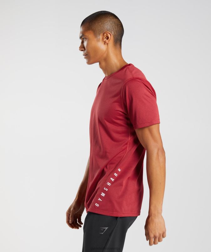 športna majica moškiGymshark salsa rdeči/črni lapor J00L2725