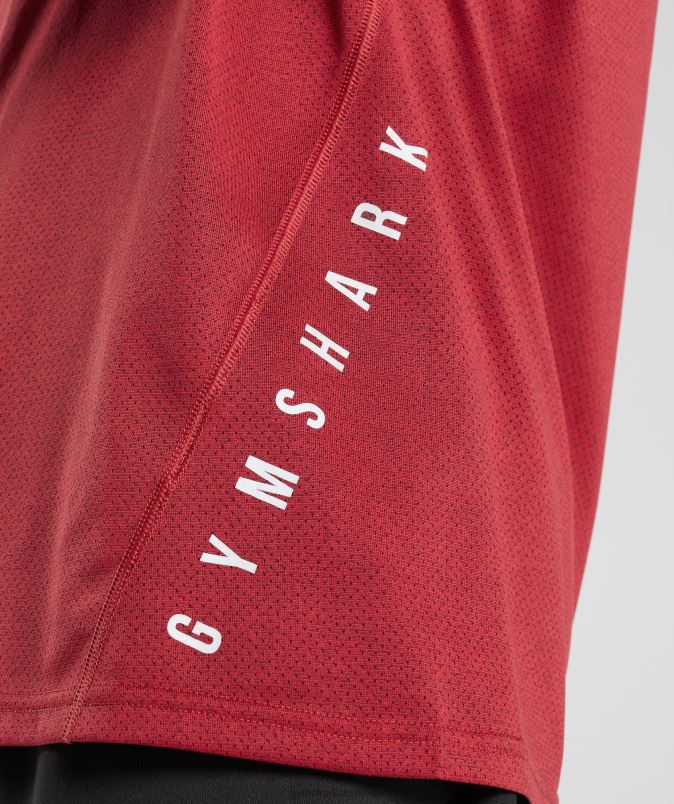 športna majica moškiGymshark salsa rdeči/črni lapor J00L2725