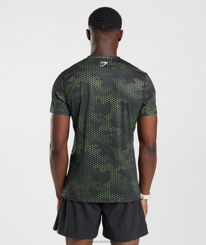 športna majica moškiGymshark tisk fluo lime J00L2705