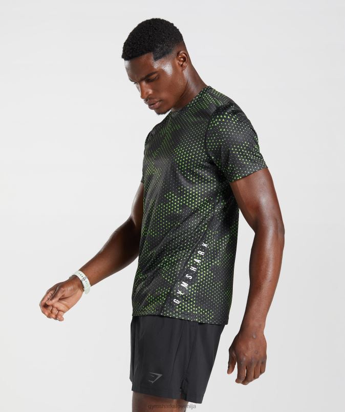 športna majica moškiGymshark tisk fluo lime J00L2705