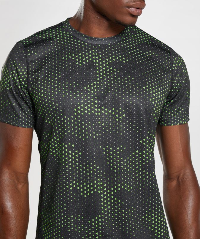 športna majica moškiGymshark tisk fluo lime J00L2705