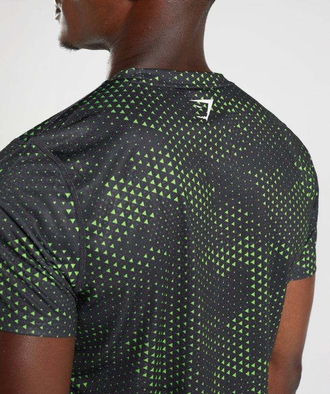 športna majica moškiGymshark tisk fluo lime J00L2705