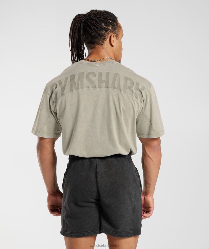 prana majica s kratkimi rokavi moškiGymshark ekru rjava J00L2689