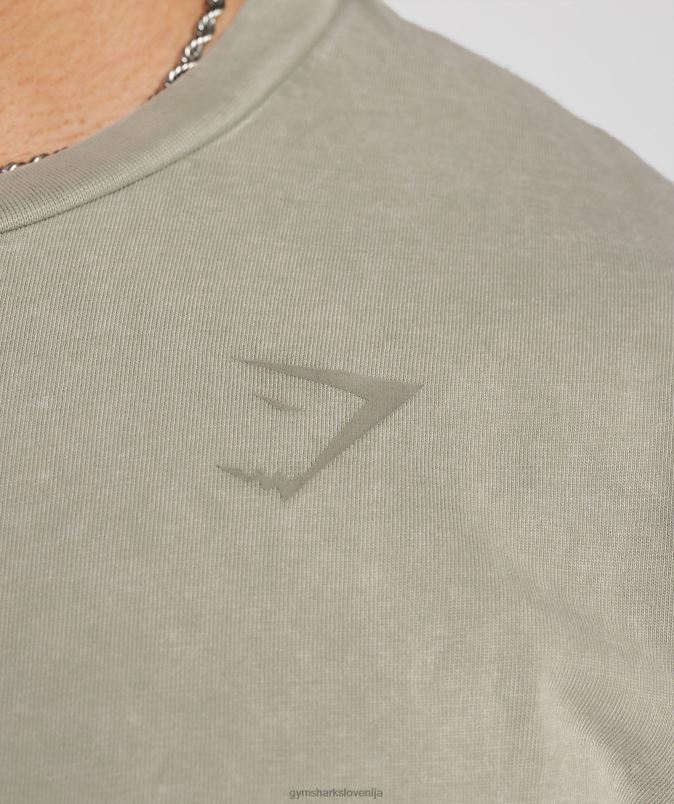 prana majica s kratkimi rokavi moškiGymshark ekru rjava J00L2689