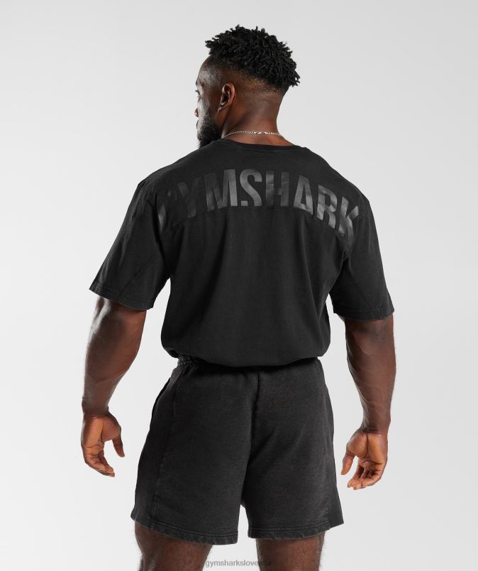 prana majica s kratkimi rokavi moškiGymshark Črna J00L2678