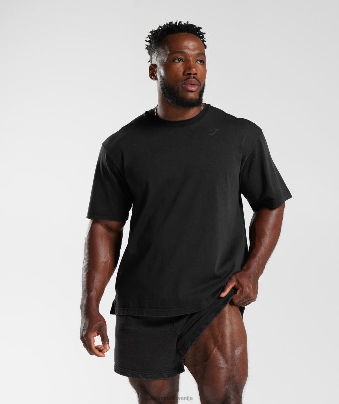 prana majica s kratkimi rokavi moškiGymshark Črna J00L2678