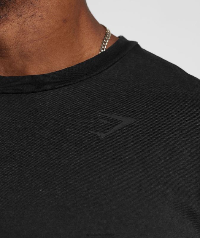 prana majica s kratkimi rokavi moškiGymshark Črna J00L2678