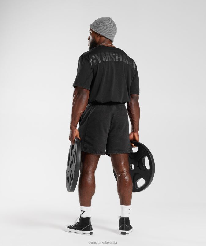 prana majica s kratkimi rokavi moškiGymshark Črna J00L2678