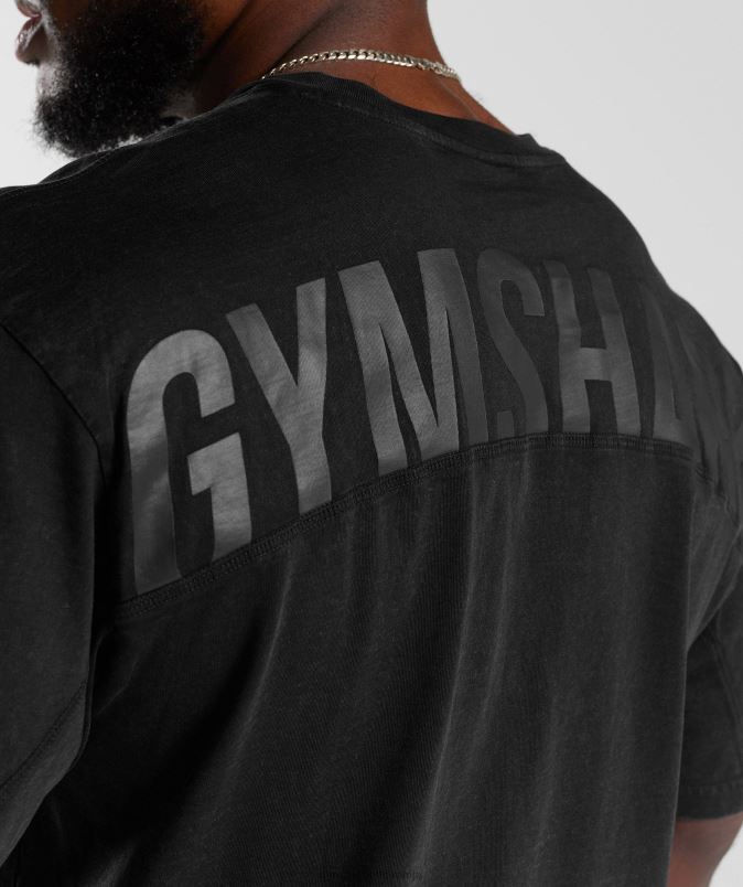 prana majica s kratkimi rokavi moškiGymshark Črna J00L2678