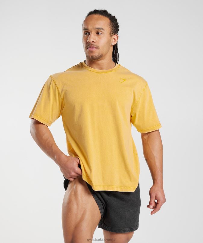 prana majica s kratkimi rokavi moškiGymshark sončno rumena J00L2694