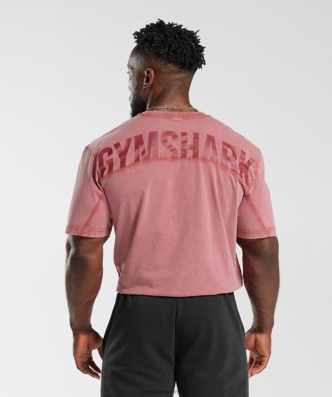 prana majica s kratkimi rokavi moškiGymshark sušeno rdeče J00L2664