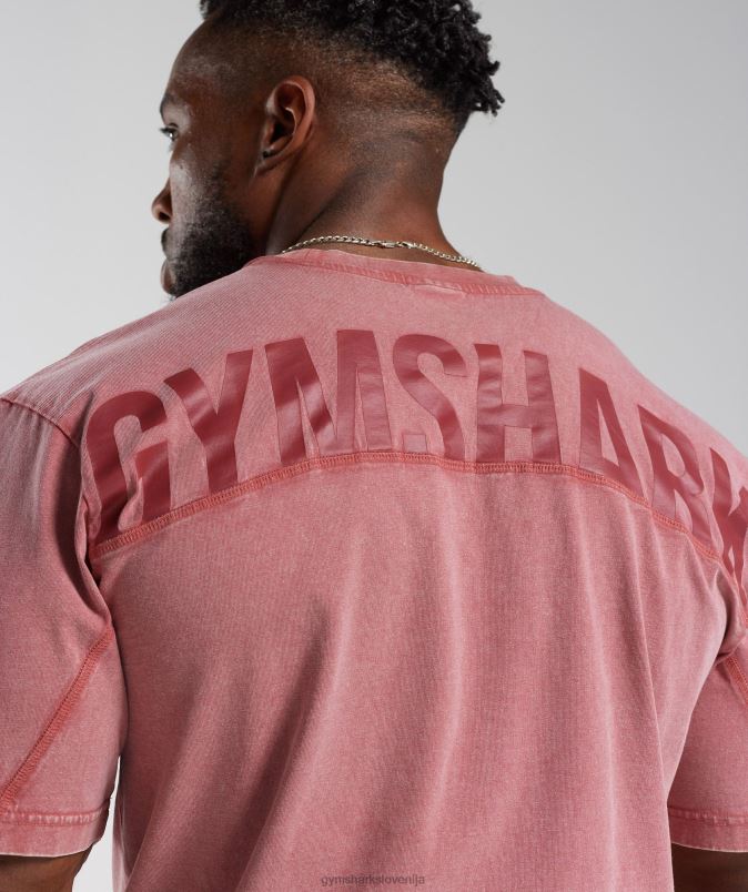prana majica s kratkimi rokavi moškiGymshark sušeno rdeče J00L2664