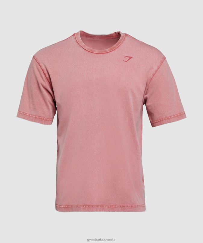 prana majica s kratkimi rokavi moškiGymshark sušeno rdeče J00L2664