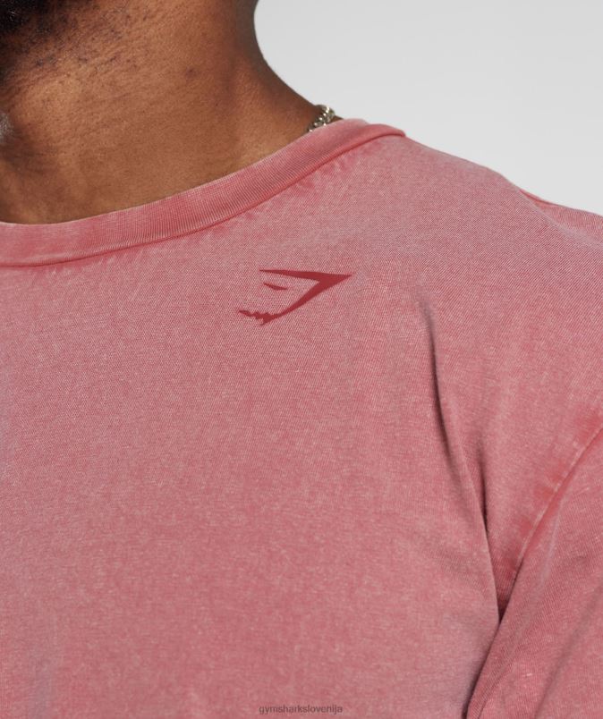 prana majica s kratkimi rokavi moškiGymshark sušeno rdeče J00L2664