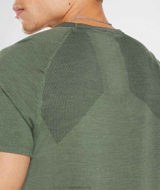prevzeti brezšivno majico moškiGymshark jedro olivno/črni lapor J00L2626