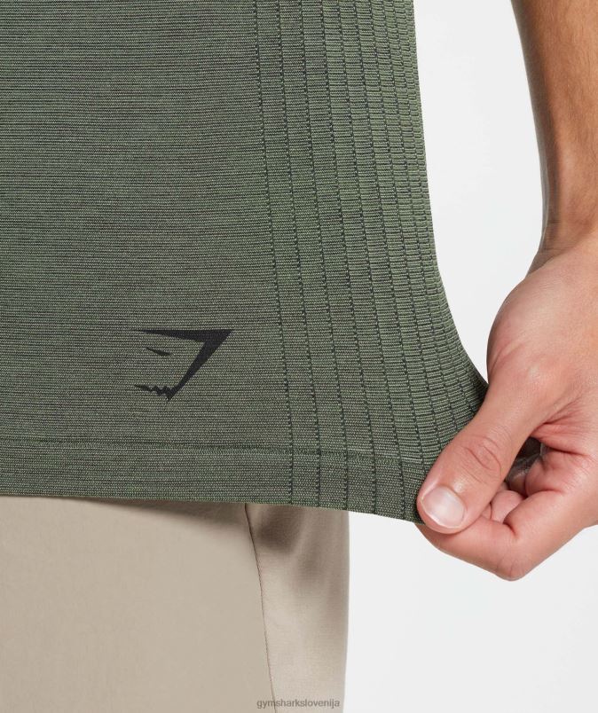 prevzeti brezšivno majico moškiGymshark jedro olivno/črni lapor J00L2626
