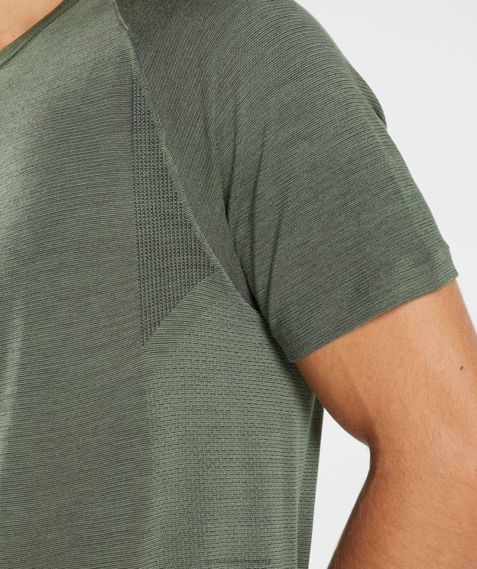 prevzeti brezšivno majico moškiGymshark jedro olivno/črni lapor J00L2626