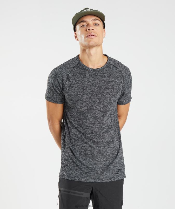 prevzeti brezšivno majico moškiGymshark črni/beli lapor J00L2636