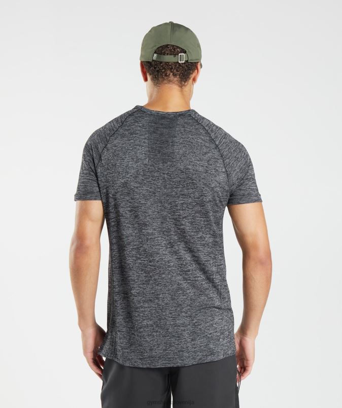 prevzeti brezšivno majico moškiGymshark črni/beli lapor J00L2636