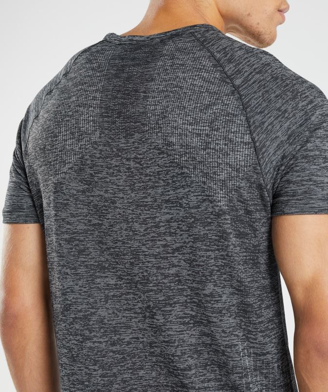 prevzeti brezšivno majico moškiGymshark črni/beli lapor J00L2636
