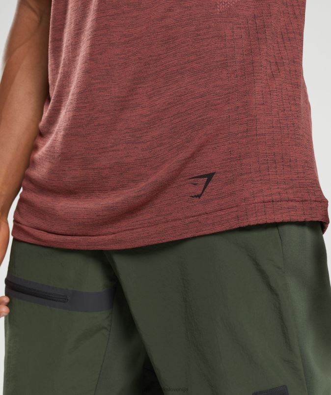 prevzeti brezšivno majico moškiGymshark rožnato rjav/črni lapor J00L2673