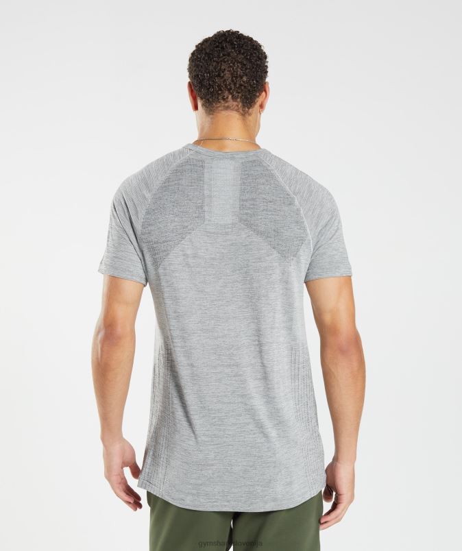 prevzeti brezšivno majico moškiGymshark svetlo sivi/črni lapor J00L2634