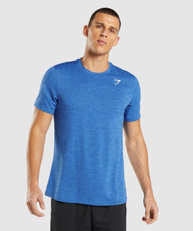 prihod marl majica s kratkimi rokavi moškiGymshark atletsko modri/kopjasto modri lapor J00L2679