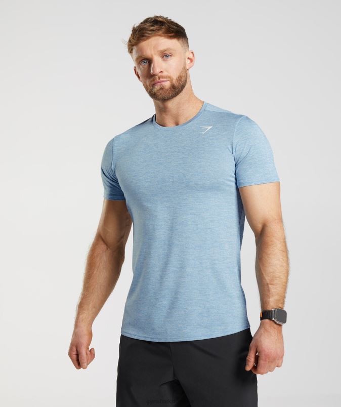 prihod marl majica s kratkimi rokavi moškiGymshark ozon modra/skyline modra lapor J00L2781