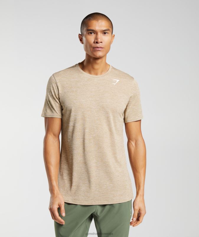 prihod marl majica s kratkimi rokavi moškiGymshark pražen rjav/kamelje rjav lapor J00L2782