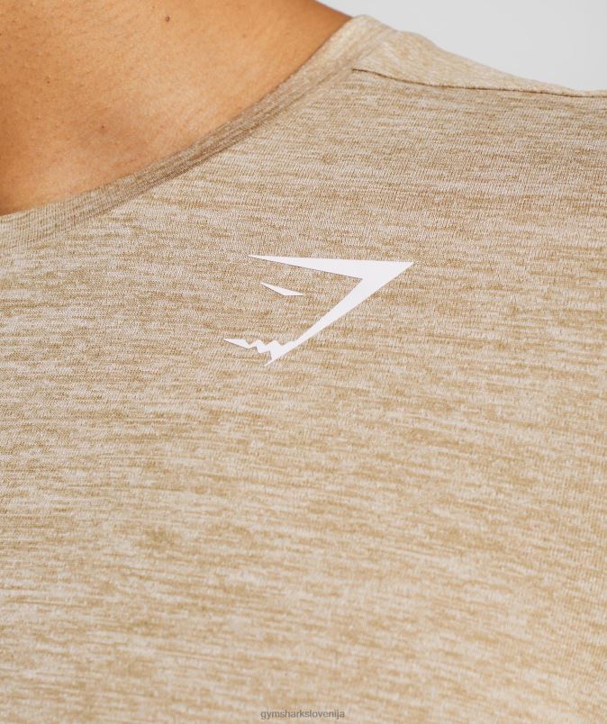 prihod marl majica s kratkimi rokavi moškiGymshark pražen rjav/kamelje rjav lapor J00L2782